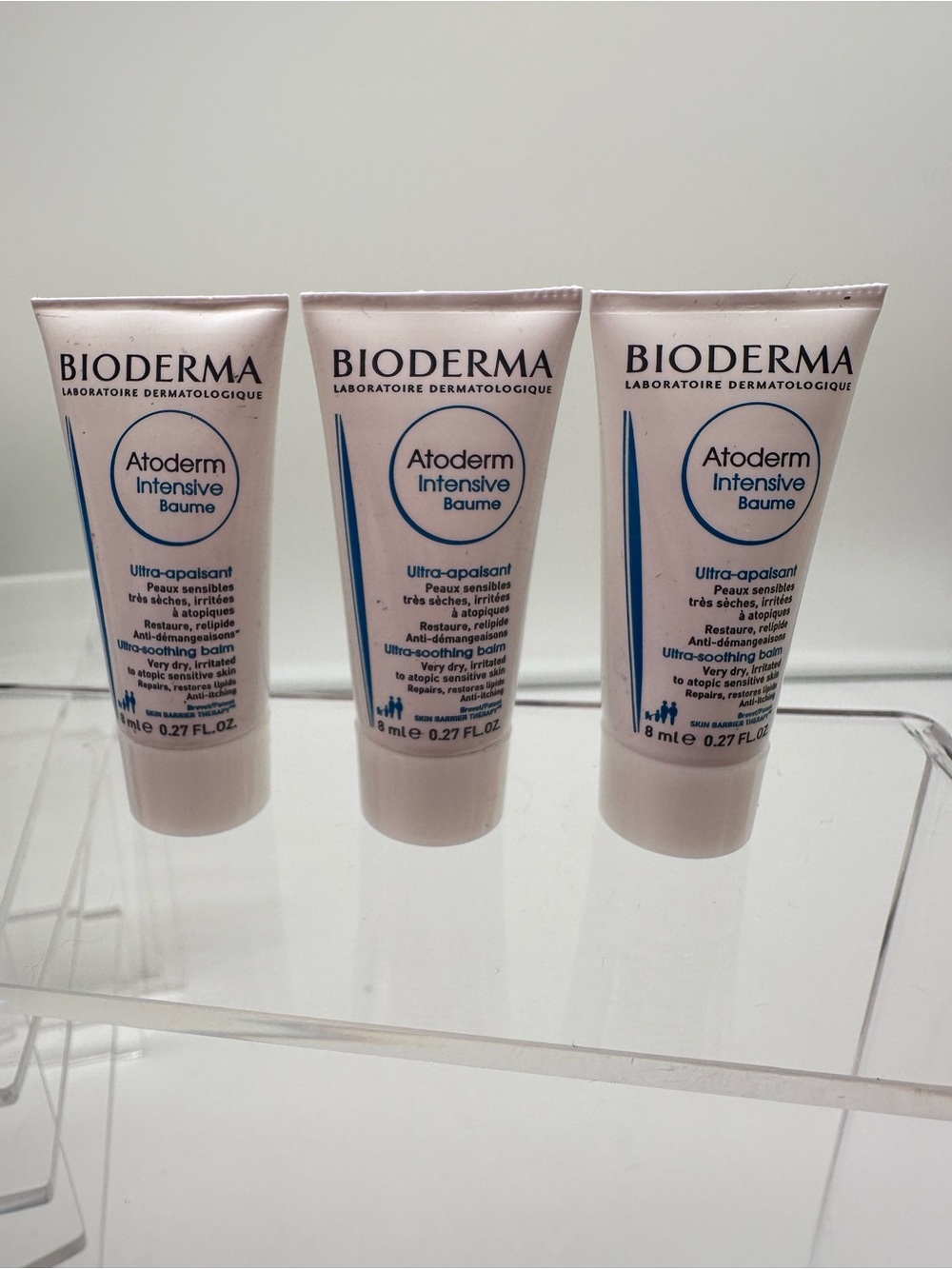 Bioderma Atoderm Intensive Baume Soothing Skin Balm three pack travel sized 8ml
